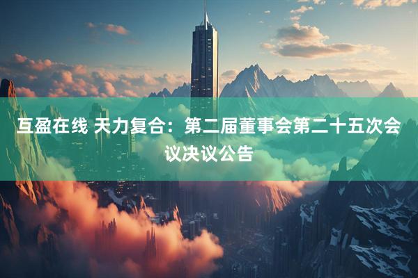 互盈在线 天力复合：第二届董事会第二十五次会议决议公告